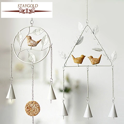 

Staygold Zakka Campanula Hanging Ornaments Home Decoration Accessories Metal Crafts Garden Ornaments Wind-bell 2pcs/1pair