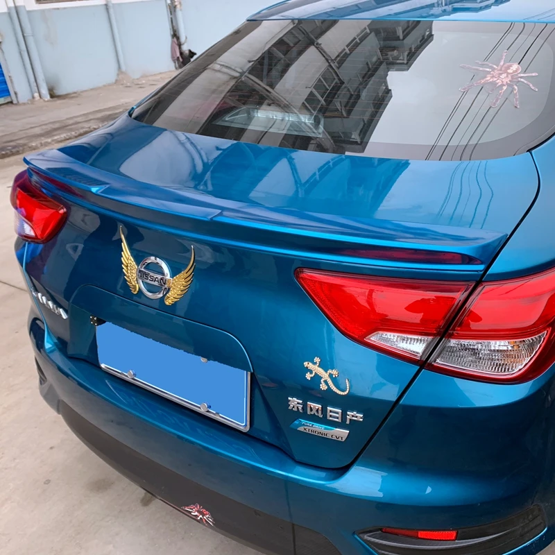 Для Nissan Bluebird LANNIA ABS праймер внешний задний спойлер задний багажник загрузки крыло украшение автомобиля Стайлинг