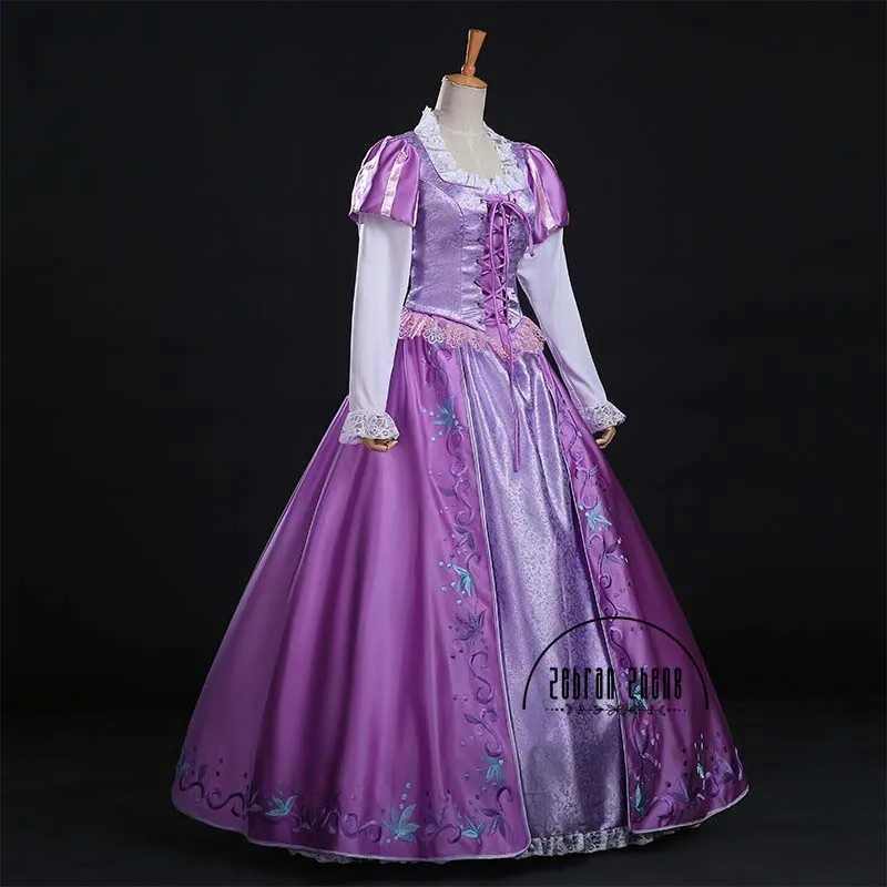 

Top Embroidery Cosplay Costume For Adult Rapunzel Princess Costume Dress For Women Halloween Party