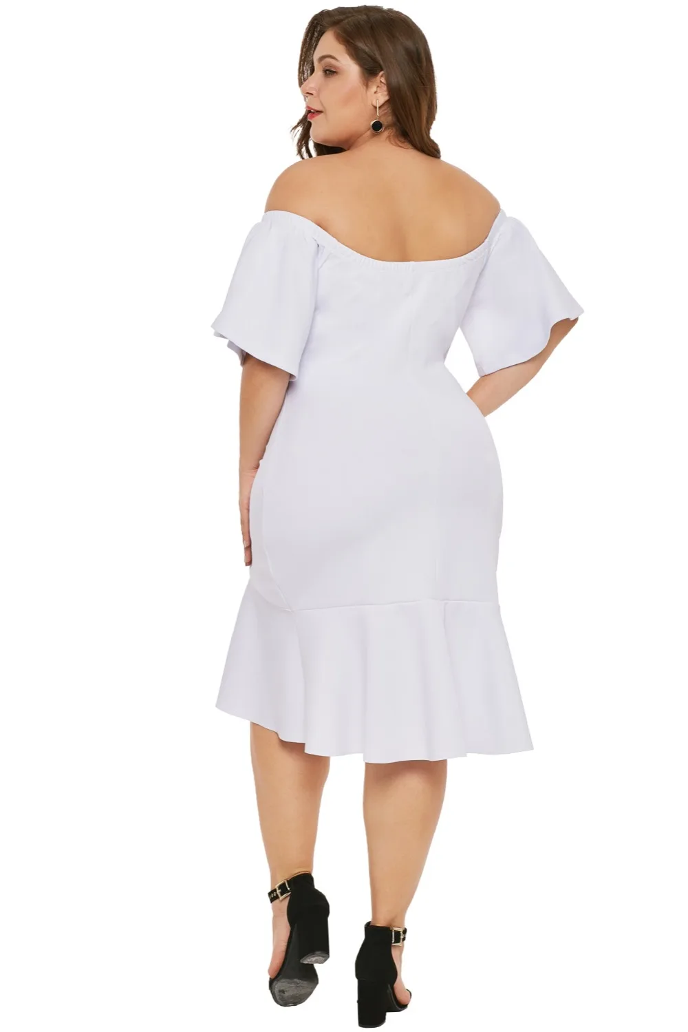 White-Off-Shoulder-Plus-Size-Dress-with-Ruffles-LC220537-1-2