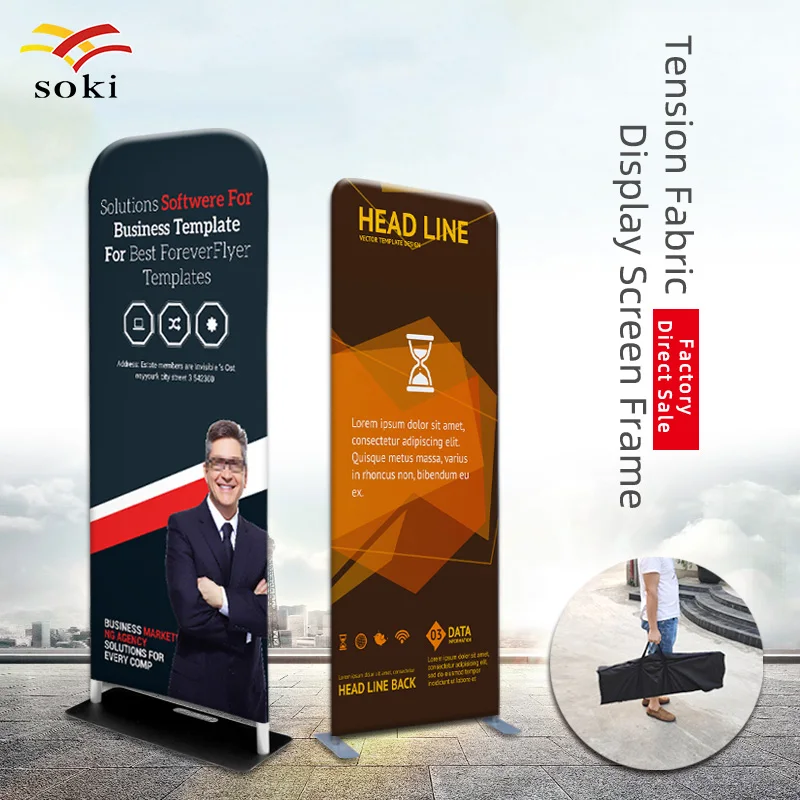 Renew Fabric Banner Stand With Custom Graphics 80x200cm Premium