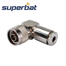 Superbat 10 шт. N Зажим штекер правый угол RF коаксиальный разъем для RG58, RG400, RG142, LMR195 кабель
