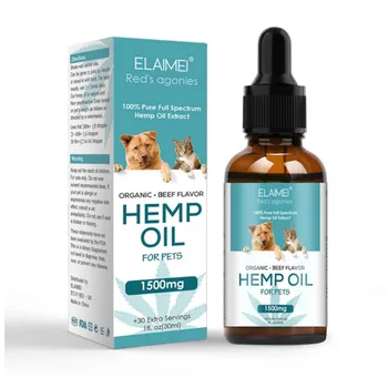 

Hemp Essential Oil for Dogs Natural Herbs of Pet Care Oil Anxiety Relief Pain Joint hip Strengtheens immunity