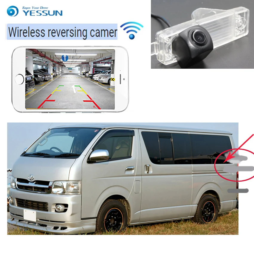 3 For Toyota HiAce H200 for Hiace Awing 2004~2014 CCD Night Vision Backup camera license plate camera