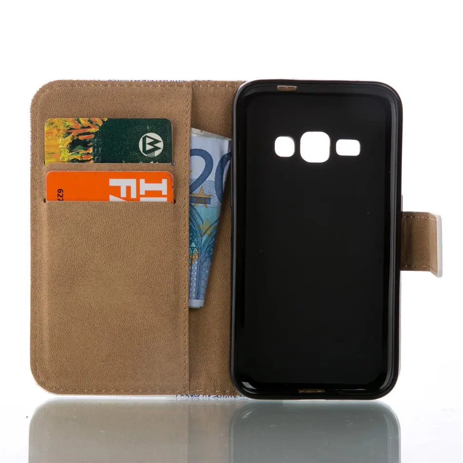Чехол для Samsung Galaxy J3 2016 2015 J310F J310 J300 Prime J3Prime Цветочная девушка коала кожаный