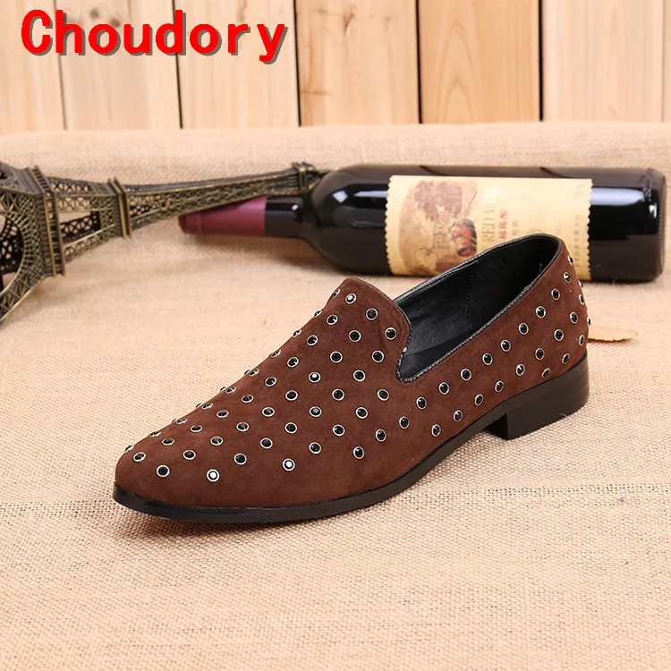 Choudory/Zapatillas Hombre черный шипами Мокасины мужские итальянские кожаные туфли повседневные Sapatos masculino праздничное платье официальная обувь для мужчин