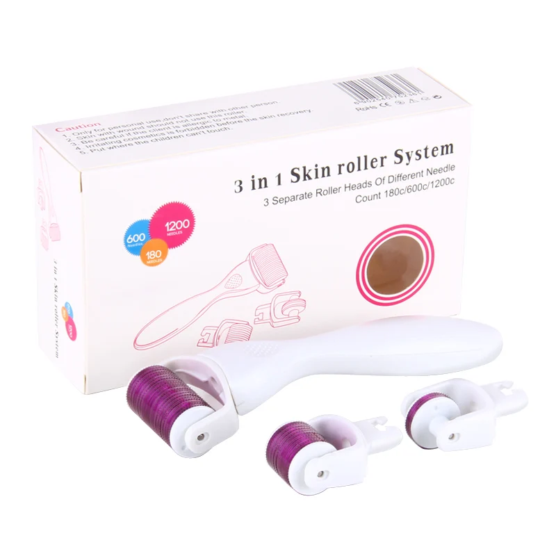 

DARSONVAL DRS 3 in 1 micro needles derma roller titanium mezoroller microneedle machine for skin care and body treatment