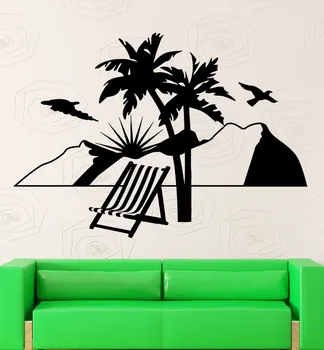 

Vacations Wall Stickers Relax Beach Travel Agency Mountains Vinyl Decal