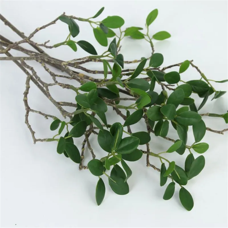

6pcs Fake Single Stem Milan Bunch (3 stems/piece) Simulation Greenery for Wedding Showcase Decorative Artificial Green Plant