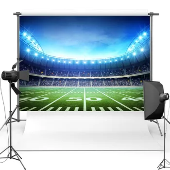 

Football Field Vinyl Photography Background For Children Stadium New Fabric Polyester Backdrops For Baby Photo Studio lv239