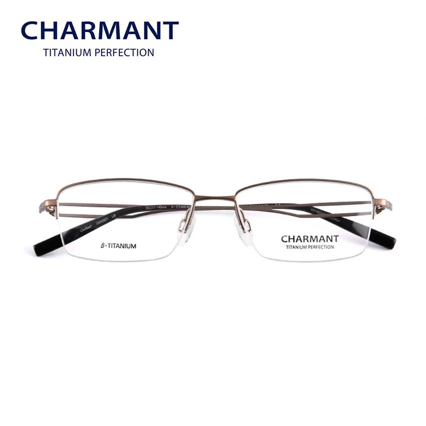 CHARMANT Beta Titanium Glasses Frames for Men Half Rimless Optical Spectacles Men Square Eyeglasses Frame CH10327 CHARMANT Beta Titanium Glasses Frames for Men Half Rimless Optical Spectacles Men Square Eyeglasses Frame CH10327