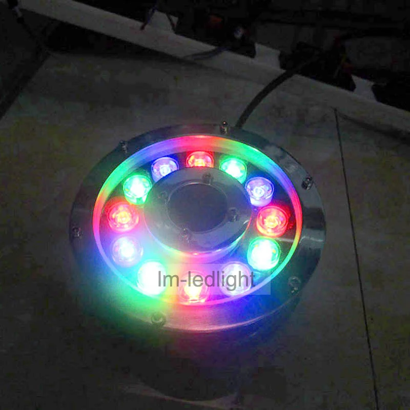 RGB LED piscina luz 12 V 12 W IP68 LED luz subacuática caliente/neutral/frío blanco rosa amarillo azul Piscina