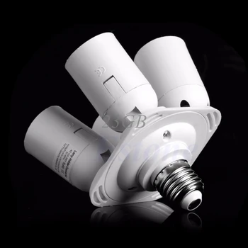 

4 in 1 E27 Base LED Light Lamp Bulb Adapter Holder Socket Splitter For Softbox D04