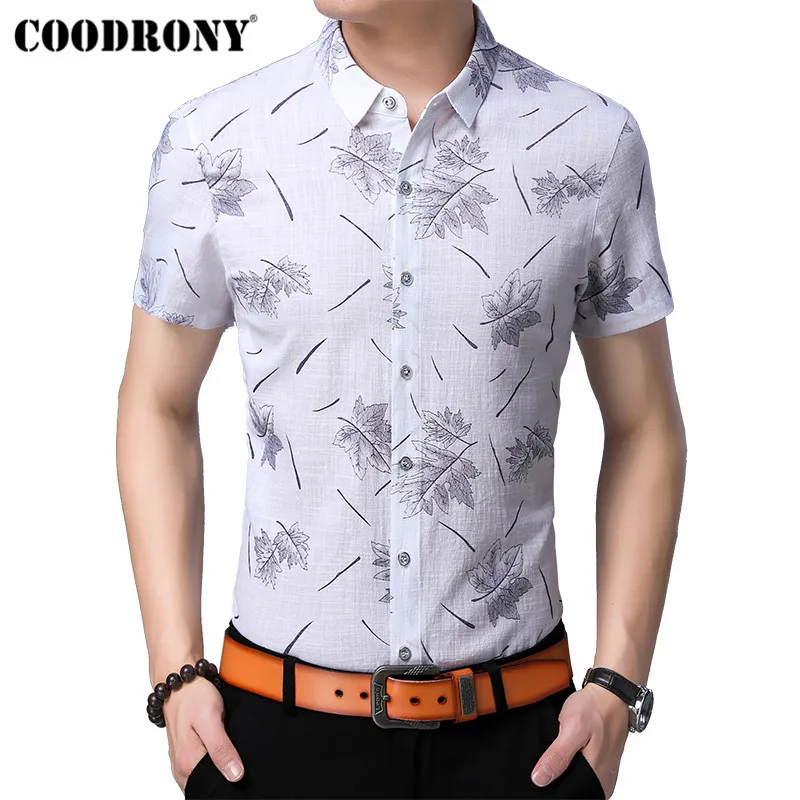 

COODRONY Men Shirt 2019 Spring Summer New Arrivals Business Casual Mens Shirts Streetwear Slim Fit Short Sleeve Shirt Men S96048