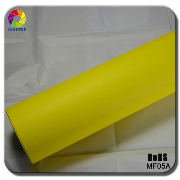1,52X30 м) 60''X1181''Air free bubbles 18 цветов атласная матовая виниловая пленка для автомобиля - Название цвета: yellow