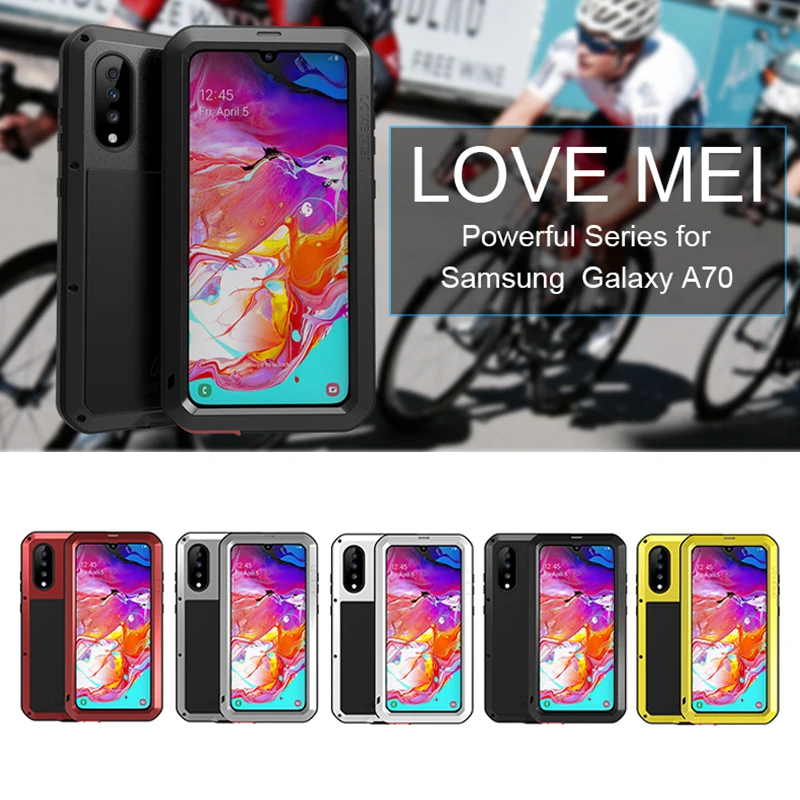 

LOVEMEI Powerful Metal Waterproof Case For Samsung Galaxy A70 Cover ShockProof Armor Defender Full Body Protection Phone Case