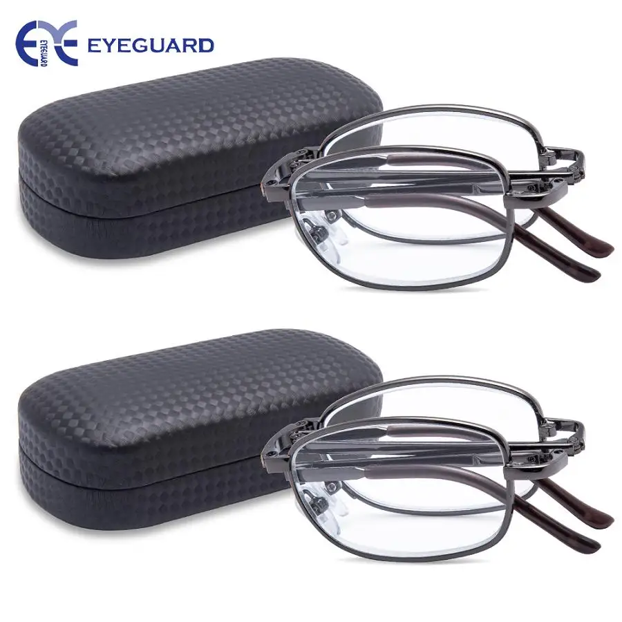 Очки для чтения, металлические складывающиеся очки для чтения, классические складные очки унисекс - Цвет оправы: 2 Pairs