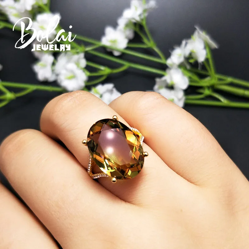 Bolaijewelry, большой размер, Овальный 13*18 мм, женские кольца из зултанита, меняющие цвет, Настоящее серебро 925 пробы, хорошее ювелирное изделие, лучший подарок для жены и мамы