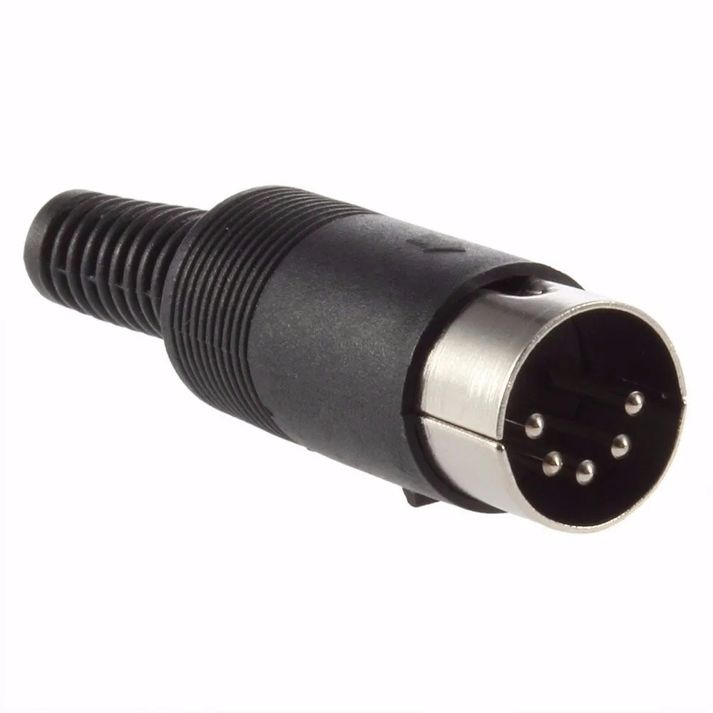 

50pcs DIN male Plug Cable Connector 5 Pin with Plastic Handle