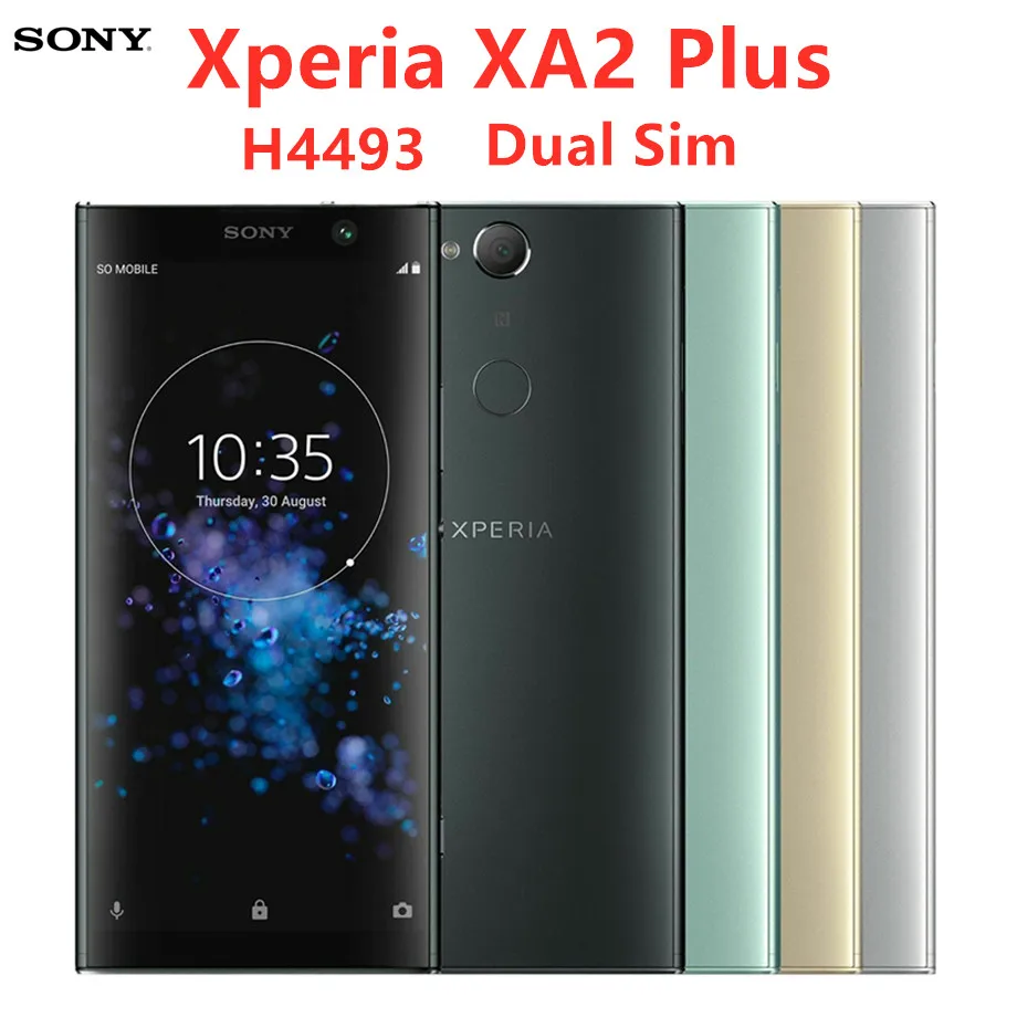 Sony Xperia XA2 Plus Dual H4493 GSM Две sim-карты 4G LTE Android Восьмиядерный ОЗУ 6 Гб ПЗУ 64 Гб 6," 23 МП NFC отпечаток пальца