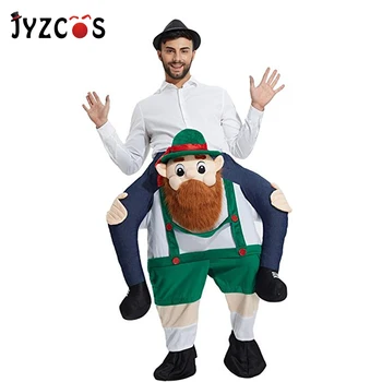 

JYZCOS Ride on me Cosplay Costume Halloween Purim Costume for Men Women Beard Guy Riding Clothes
