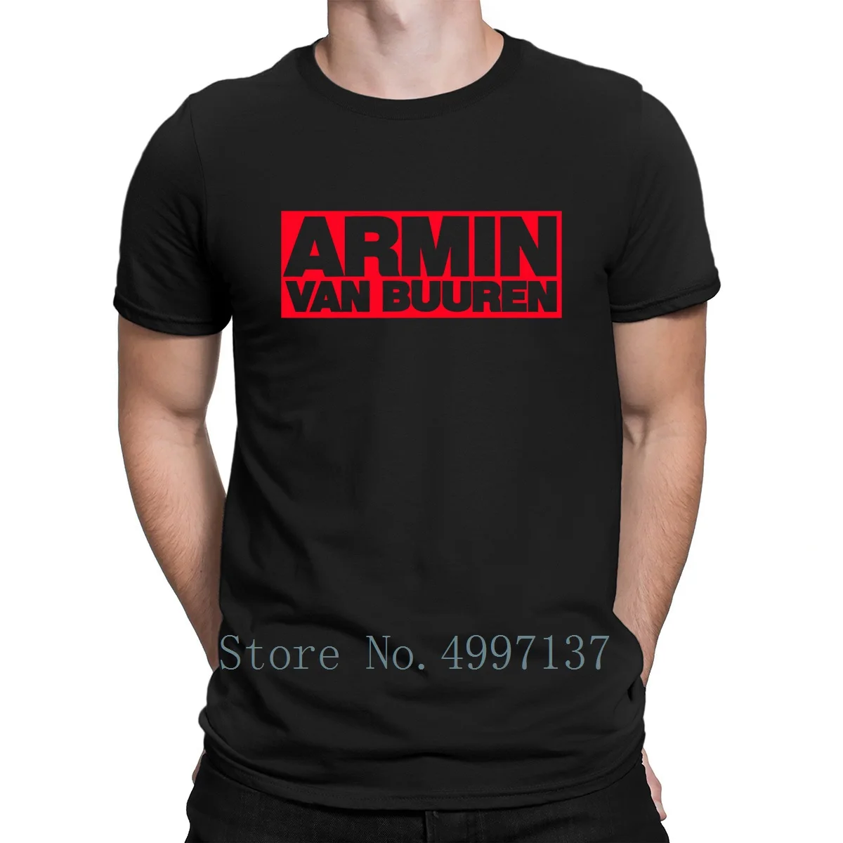 Armin Van Buuren T Shirt Original Tee Summer Print O-Neck Famous Standard Humor | Мужская одежда