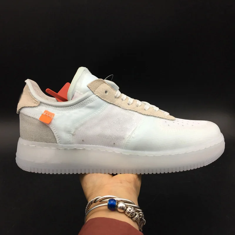 

2019 Wholesale Hot Ins White Icy Blue Sole Running Shoes Forcing 1 Mens Women Super Limited Edition Fashion Shoes