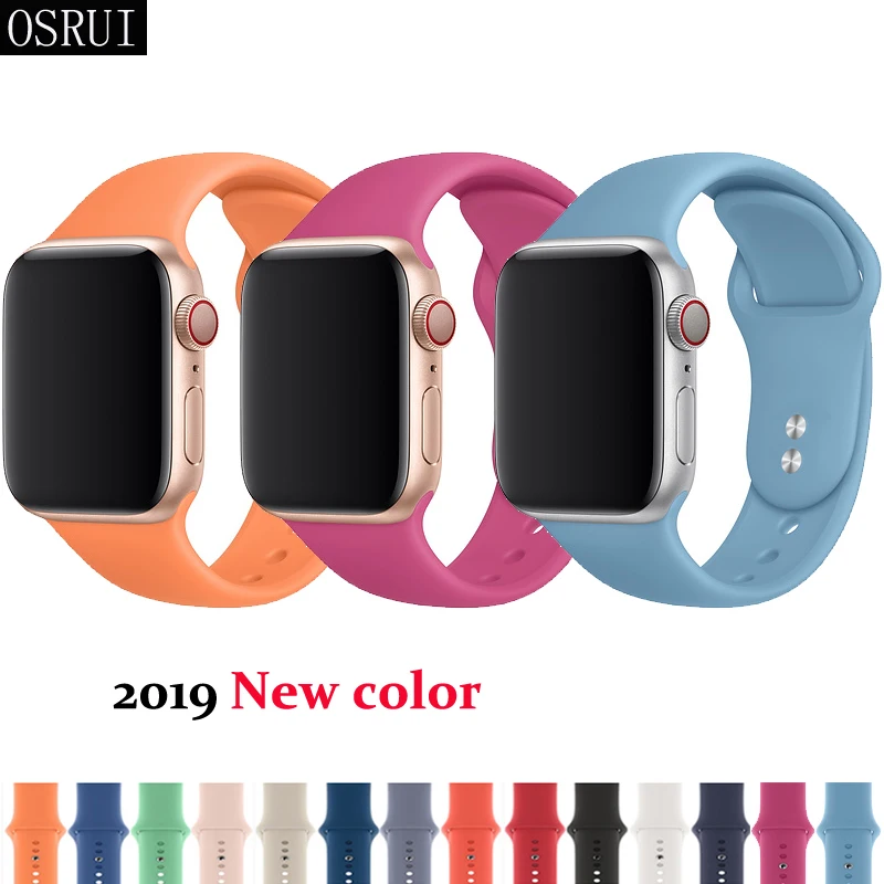 Ремешок для Apple watch band 42 мм 38 44 40 correa iwatch 4 3 2 спортивный силиконовый браслет pulseira