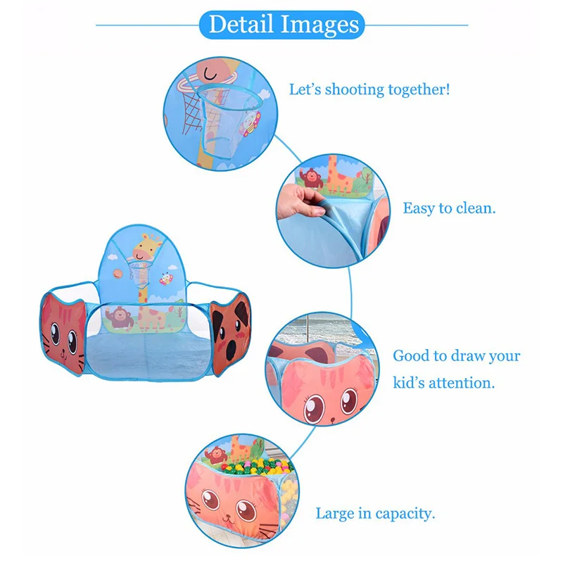 Portable Baby Playpen Children Outdoor Indoor Ball Pool Play Tent Kids Safe Foldable Playpens Game Pool of Balls for Kids Gifts