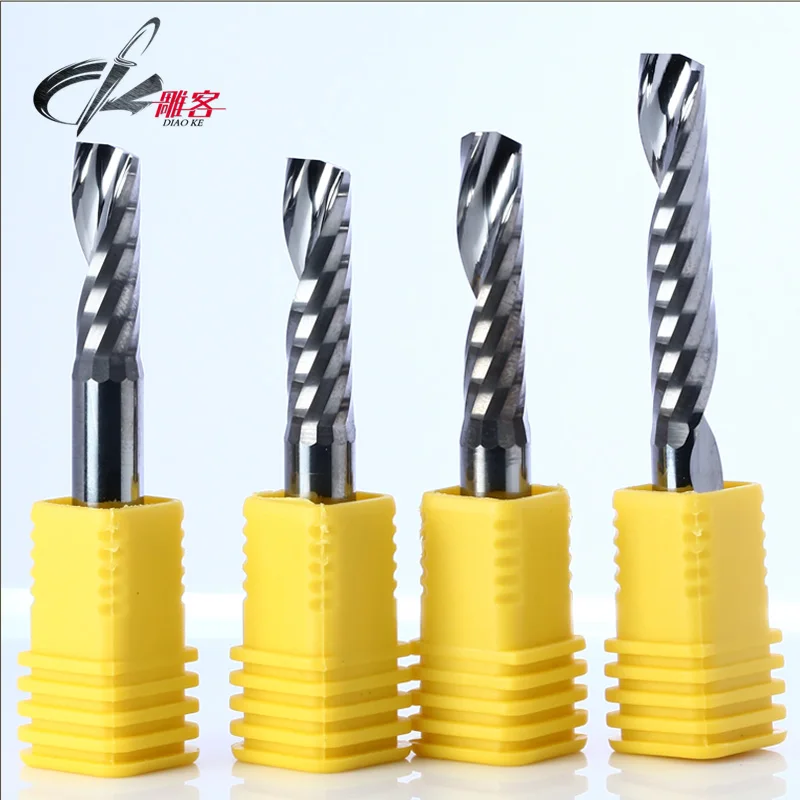 

1pcs 10mm SHK single edge milling cutter Single Flute CNC Router Bits One Flute Spiral End Mills Carbide Spiral Milling Cutter