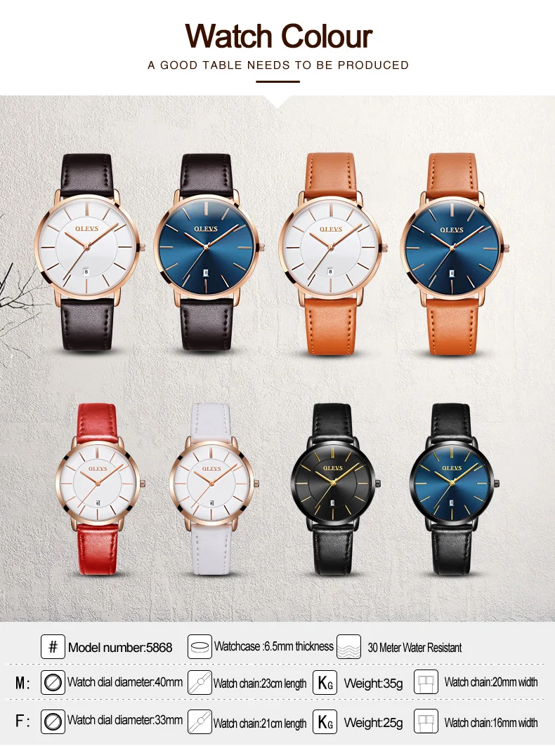Модные наручные часы мужские s Топ люксовый бренд OLEVS Часы мужские кожаный ремешок кварцевые часы ультра тонкие часы мужские наручные часы для плавания