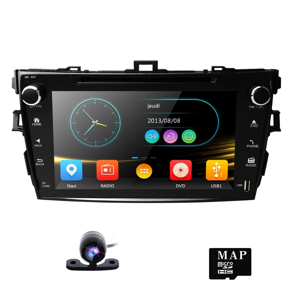 

Hizpo AutoRadio 2 din Car DVD Player Tape Recorder For TOYOTA Corolla 2007-2011 BT 3G GPS Navi Audio TV SWC USB Russian menu OBD