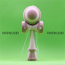 VIVEWOOD Kendama, Неокрашенная бамбуковая кендама, собранная кен в Новейшая Форма, без заклепок Кен, Бамбуковая Тама, обновленная Кен и тама Bevel