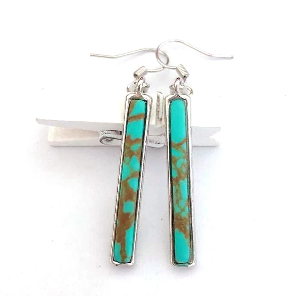 

New Arrival Vintage Natural Stone Drop Earrings Gold Color Brincos Pendientes Jewelry For Women