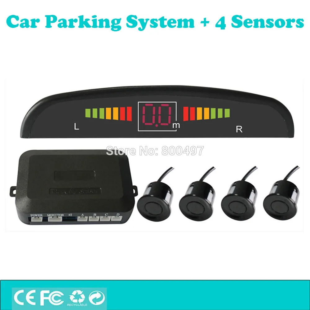 Car Parking Assistance System with 4 Parking Sensors Colorful LED