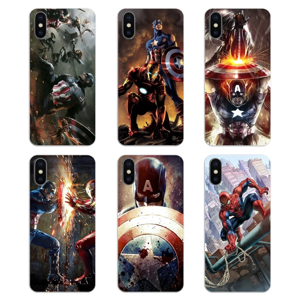 Силиконовый чехол для телефона Huawei Honor 5A LYO-L21 Y6 II Compact Y5 2 Y5II Mate 10 Lite Nova 2i 9i Captain America