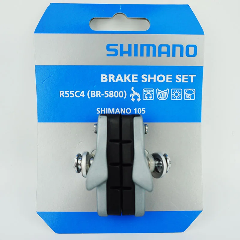 SHIMANO Ultegra 105 R55C4 дорожный велосипед велосипедные рукава тип тормозной блок для BR-5800, BR5700, BR5600, BR-5501, BR-5500, BR-R650, BR-R600 - Цвет: R55C4 silvery