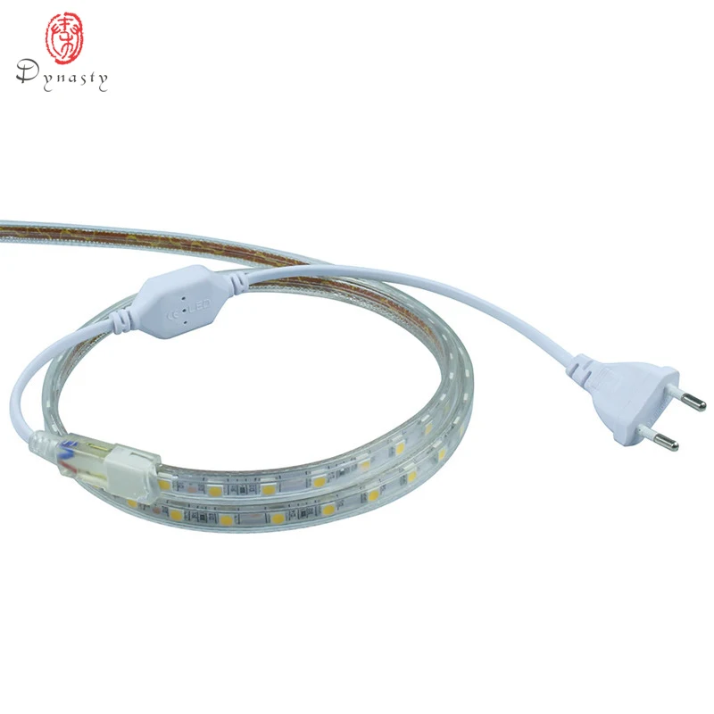 

LED Flexible Strip AC85-265V Waterproof 60LED/Meter Outdoor Indoor Household Ceiling Garden Counter LED Tape With Plug Dynasty