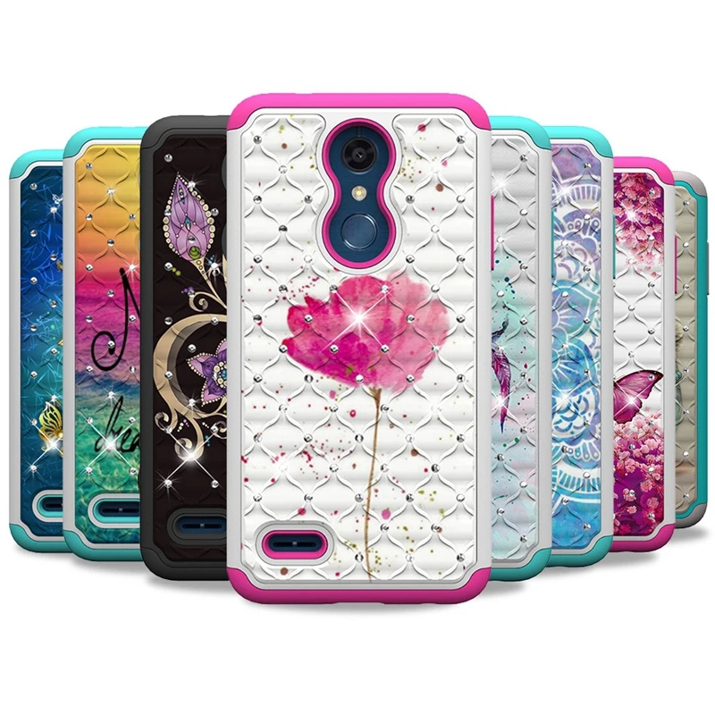 

sFor LG X Power 2 K10 2017 K10 2018 K30 K20 Plus Aristo 2 G7 ThinQ V40 Cases 2in1 Hard PC+TPU Cover Case On Fundas Coque Etui