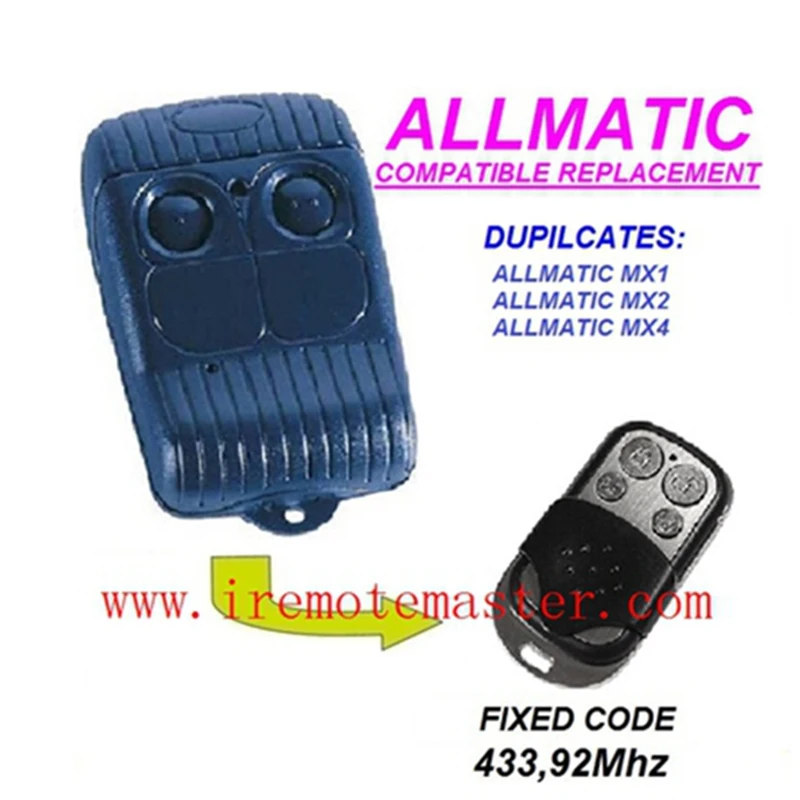 

For ALLmatic mx1, ALLmatic mx2, ALLmatic mx4 garage remote control replacement free shipping