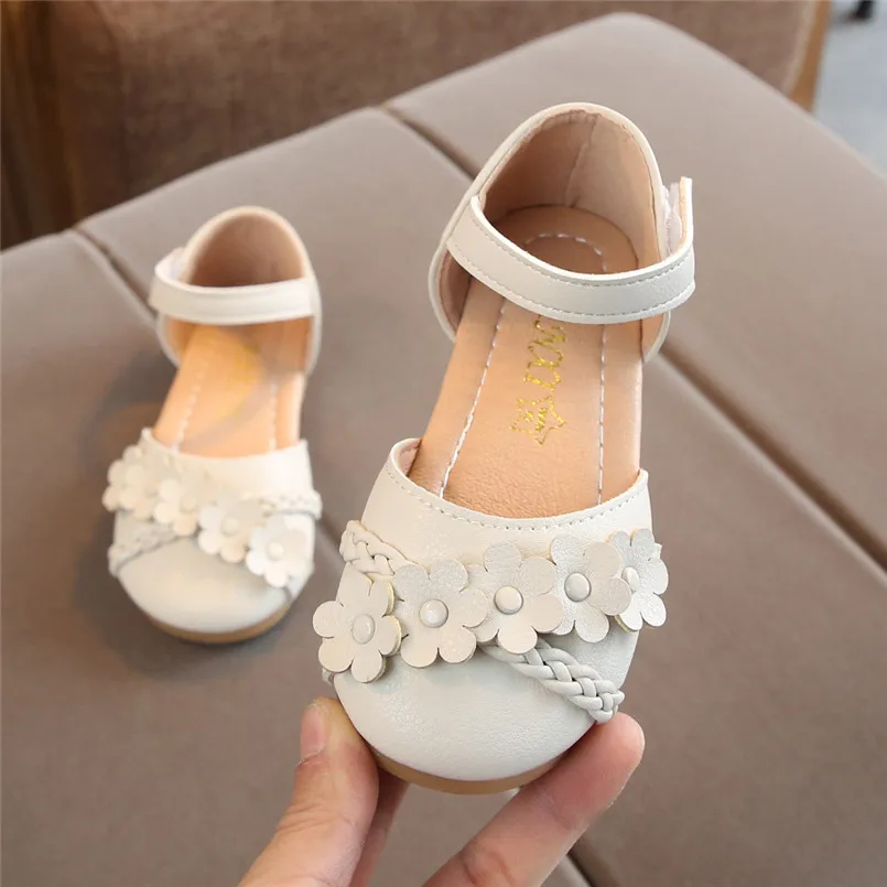 Kids shoes Toddler Infant Kids Baby Girls Flower Woven Floral Princess Shoes Sandals tenis infantil  #4j06 (15)