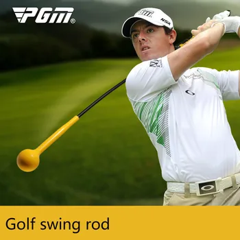 

PGM Genuine Beginner Exerciser Golf Swing Rod Swing Coach Recommended Practice For Rhythm Soft Rod Yellow/Red