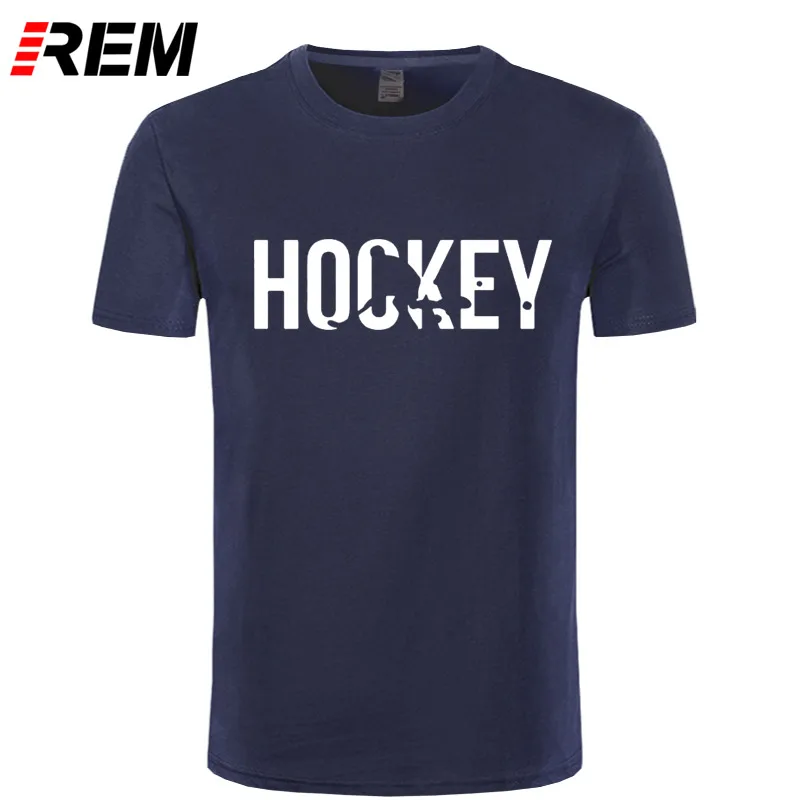 REM дизайнерские рубашки с круглым вырезом Hockeyer мужские короткие футболки с коротким рукавом - Цвет: 6