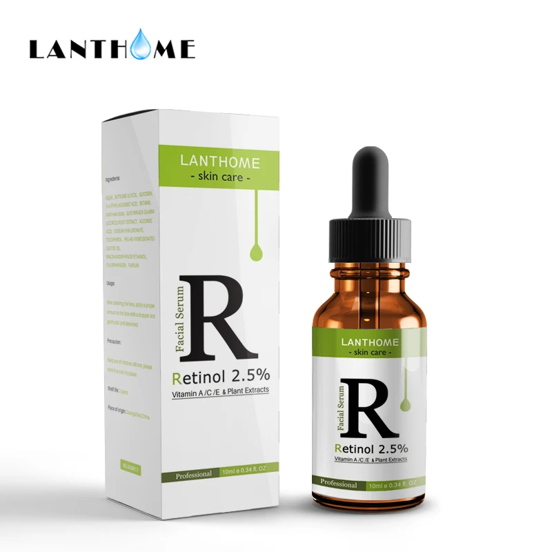 Retinol 2.5% 10ml Vitamin C Serum Firming Repair Skin Anti Wrinkle Anti Acne Anti Aging Serum Skin Care Face Facial Serum