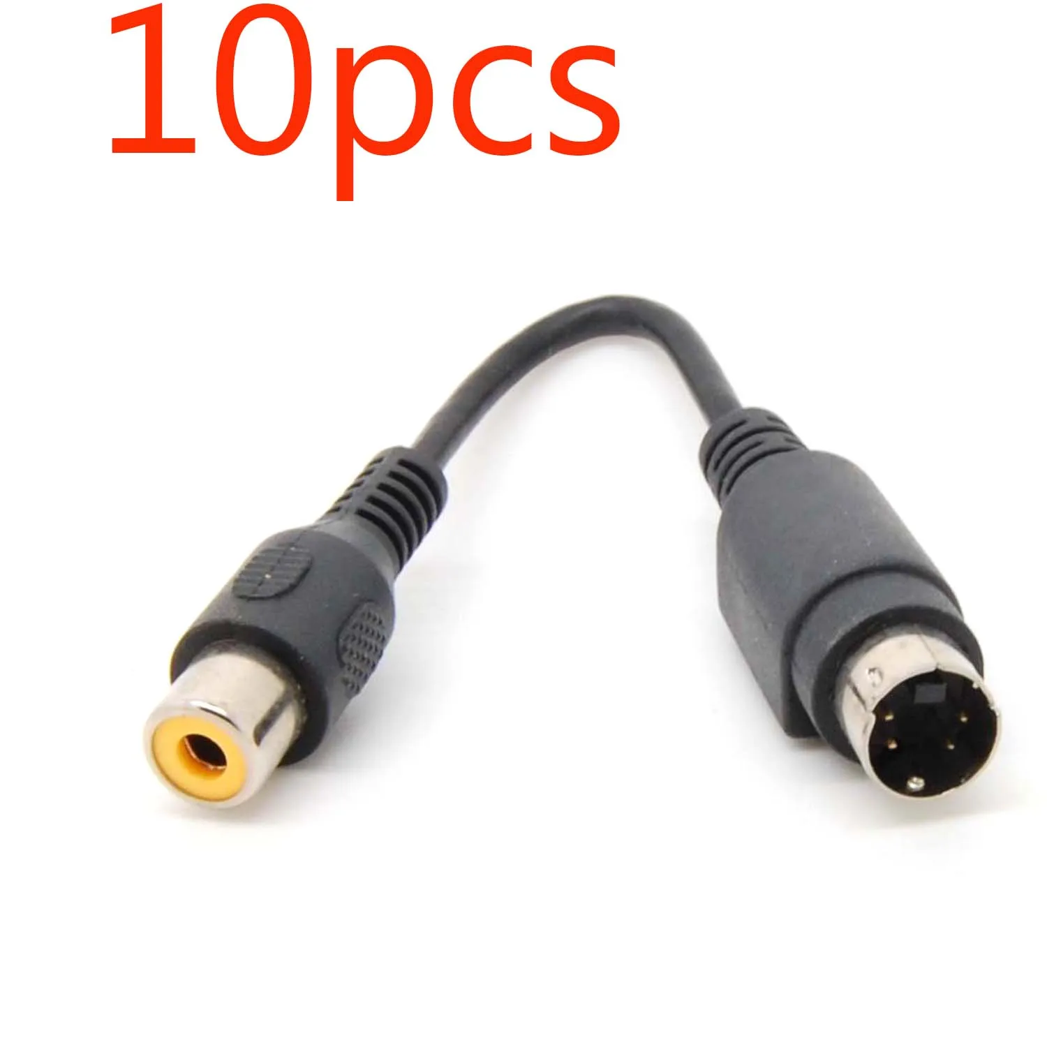 S-Video 4-Pin to Composite Video RCA AV Converter Cable c10 new 