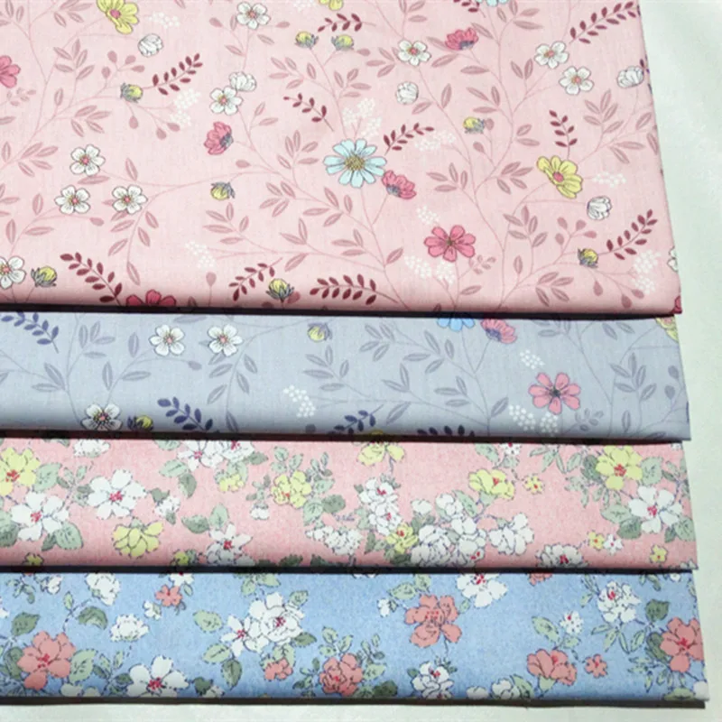 Полуметр маленький цветочный принт материал для рукоделия хлопковая ткань для ребенка постельные принадлежности стол ткань B329