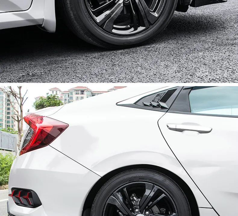 BINGWINS набор/4 шт. автомобильный Стайлинг Ремонт Наклейка для колес светоотражающий обод автомобильные аксессуары для десятого поколения Honda Civic автомобильный концентратор Sticke
