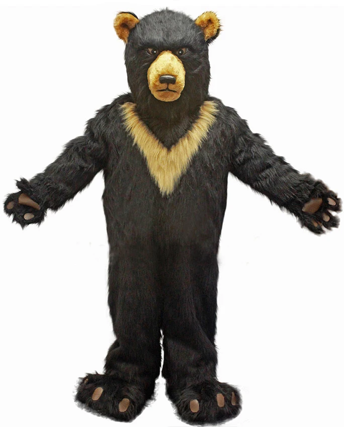 Ems Free Shipping! Burly Black Bear Mascot Costume Sw497 Mascot
