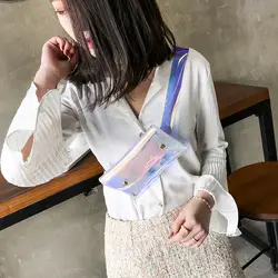 Новая мода мини женская модная сумка Tide фирменные прозрачные сумки через плечо Ins Super Fire дамские карманные нагрудные сумки