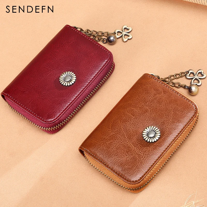 SENDEFN новый модный короткий кошелек для карт на молнии держатель кредитных